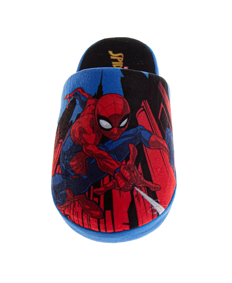 Spider-Man Toddler Marvel Spiderman Kids' Slippers Cozy, Plush, and Fun House Footwear (Little 11-12 / 13-5