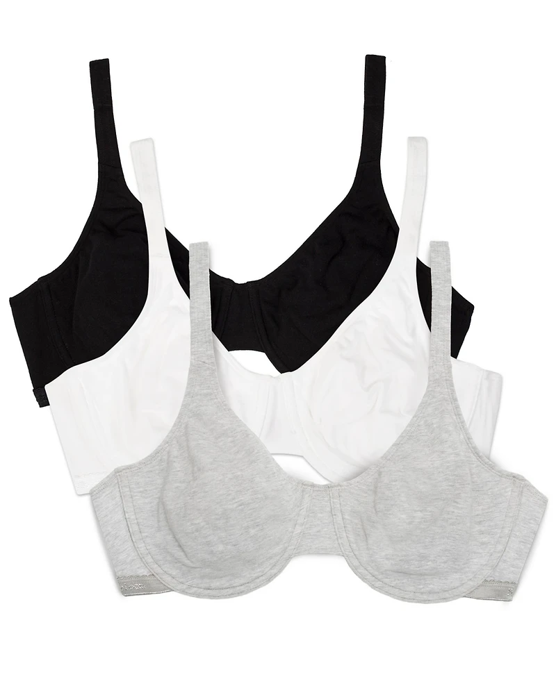 Fruit of The Loom Women's Cotton Stretch Extreme Comfort Bra, 3 Pack