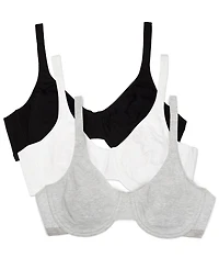 Fruit of The Loom Women's Cotton Stretch Extreme Comfort Bra, 3 Pack