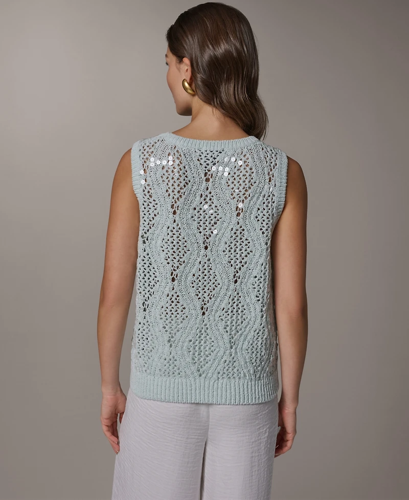 Donna Karan New York Women's Crew Neck Sweater Vest