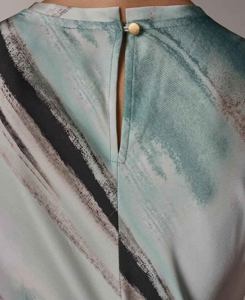 Donna Karan New York Women's Crew Neck Midi Dress