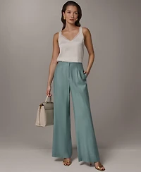 Donna Karan New York Women's Pleated Wide-Leg Pants