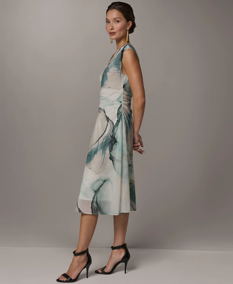 Donna Karan New York Women's V-Neck Midi Dress