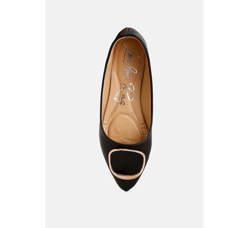 Karder brooch detail ballet flats