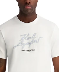 Karl Lagerfeld Paris Men's Regular-Fit Short-Sleeve Embroidered T-Shirt