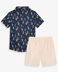 Epic Threads Toddler Boys' 12M-5T Cotton Printed Shirt & Shorts, 2-Piece Set, Macy's Exclusive