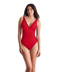 Mimi Flamingo Women's Sonny V-Neck One-Piece Swimsuit