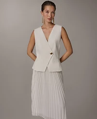 Donna Karan New York Petite V-Neck Midi Dress