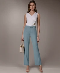 Donna Karan New York Petite Straight Leg Pants