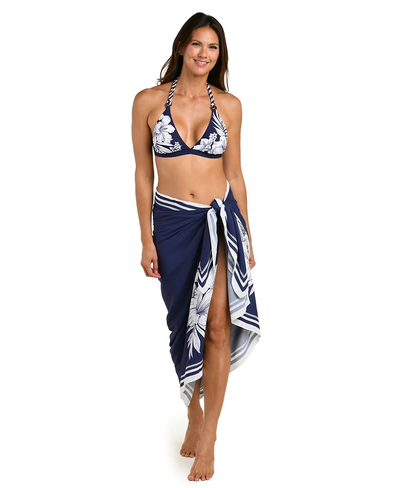 La Blanca Women's Mariner Blooms Printed Cover-Up Pareo