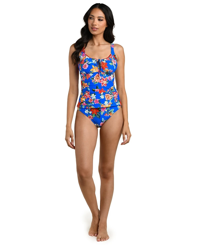 La Blanca Women's Modern Oasis Scoop Neck Tankini Top