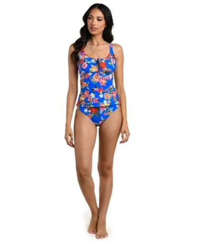 La Blanca Modern Oasis Sweetheart Tunnel Neck Tankini Hipster Bottoms