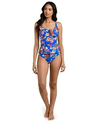 La Blanca Modern Oasis Sweetheart Tunnel Neck Tankini Hipster Bottoms