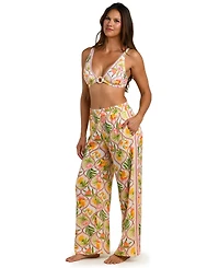 La Blanca Women's Palm Nouveau Wide-Leg Cover-Up Pants