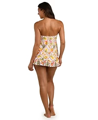 La Blanca Women's Palm Nouveau Bandeau Neck Tankini Top