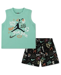 Jordan Boys' 2T-4T Crewneck Tank Top and Shorts, 2-Piece Set