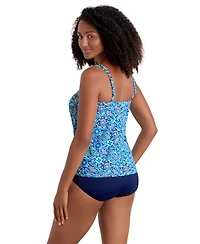 ShapeSolver Sport by Mimi Flamingo Women's Handkerchief Hem Pull-On Tankini Top