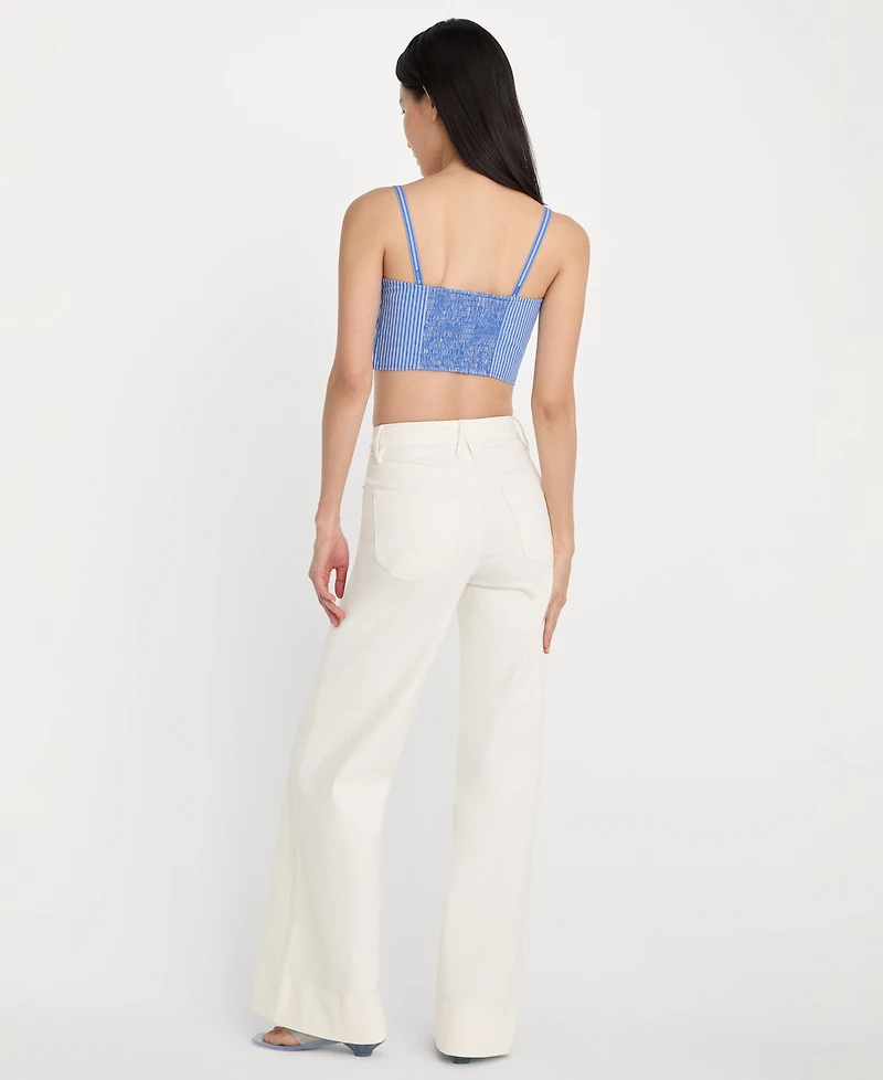 Good American Women's High-Rise Wide-Leg Jeans