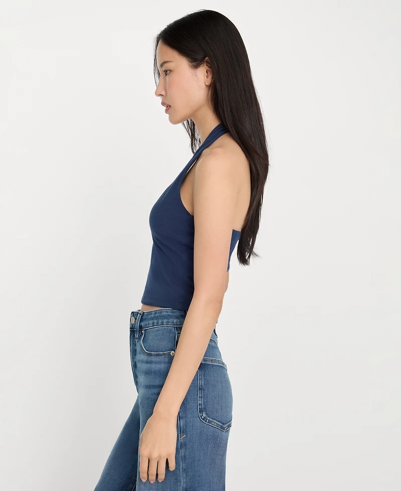 Good American Women's Halter Neck Sleeveless Top, Regular & Plus