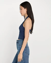 Good American Women's Halter Neck Sleeveless Top, Regular & Plus