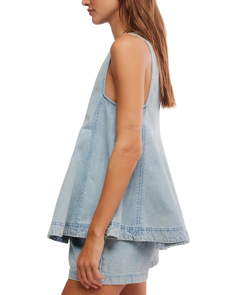 Free People Women's Sleeveless Top and Shorts, 2-Piece Set