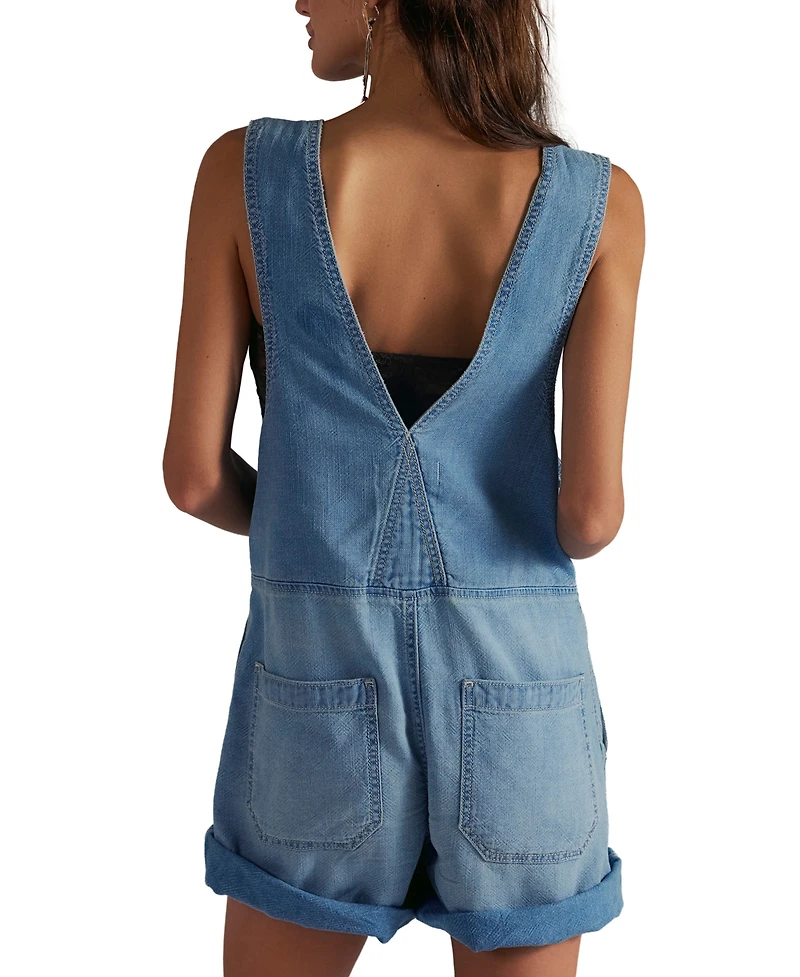 Free People Women's Square Neck Jude Shortalls
