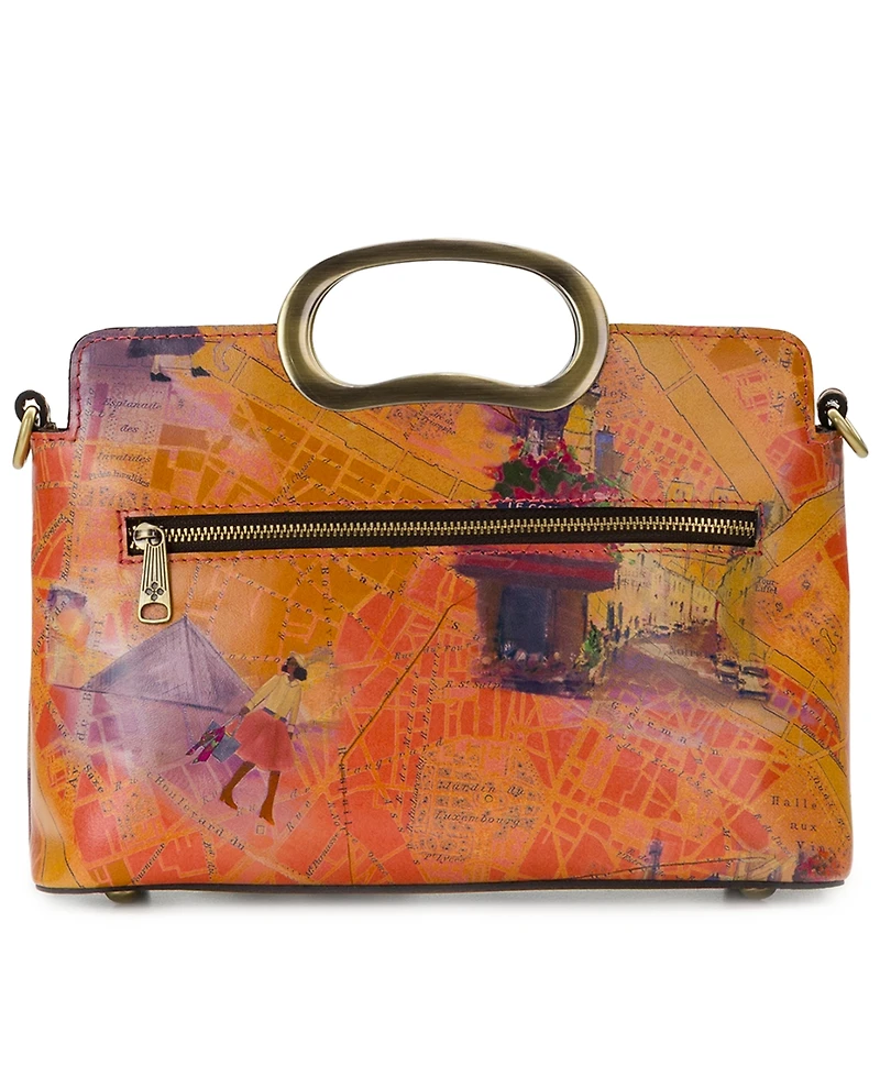 Patricia Nash Karine Mini Paris Map Leather Crossbody Bag