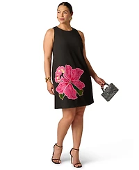 Adrianna Plus Crewneck Mini Dress