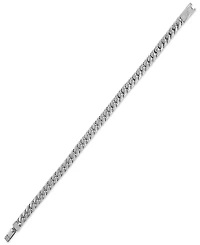 Esquire Men's Jewelry Double Layer Chain Bracelet in Stainless Steel