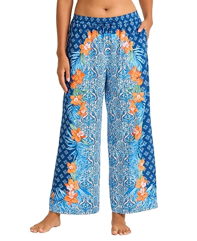 Tommy Bahama Women's Straight-Leg Printed Swim Pants