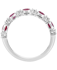 Effy Collection Emerald (3/8 ct. t.w.) & Diamond (0.02 Ring Sterling Silver (Also Available Tanzanite Ruby)