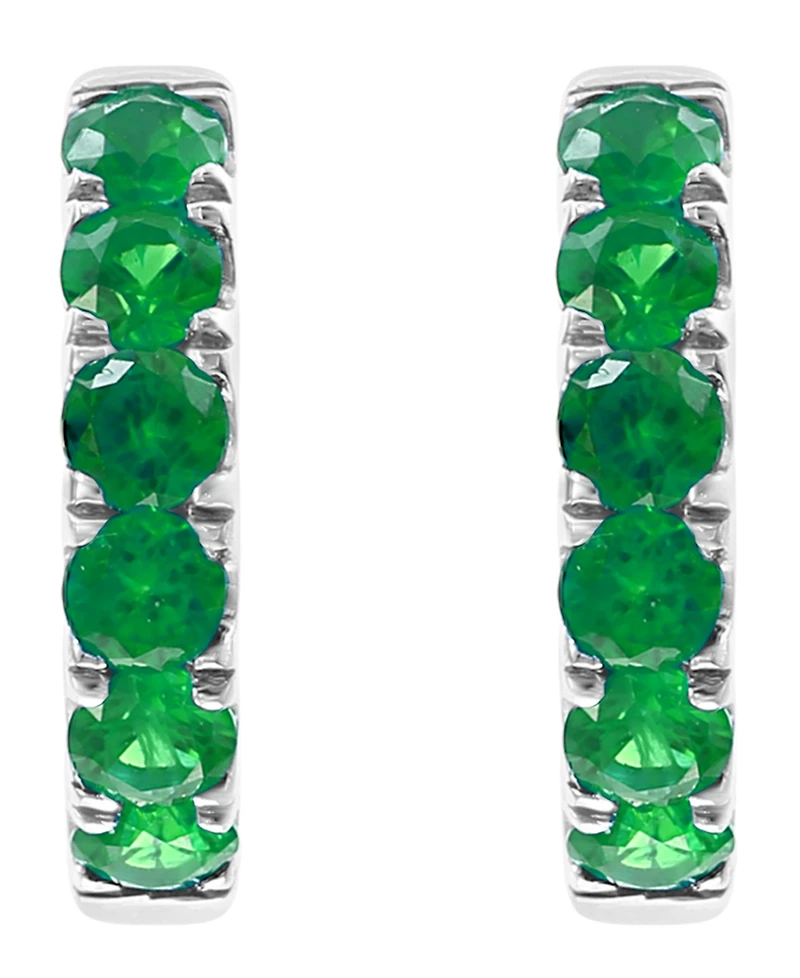 Effy Collection Emerald (1/6 ct. t.w.) Pear Earrings 14k White Gold (Also Available Yellow Gold)