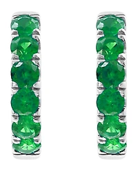 Effy Collection Emerald (1/6 ct. t.w.) Pear Earrings 14k White Gold (Also Available Yellow Gold)