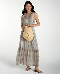 Liverpool Los Angeles Women's Smocked Waist Maxi Dress