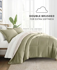ienjoy Home Bedding Bundle Reversible Pattern -Piece Comforter Set