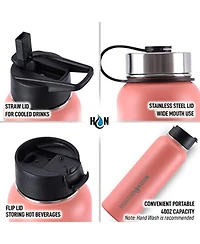 Hydration Nation Thermo Stainless Steel Vacuum Insulated Water Bottle