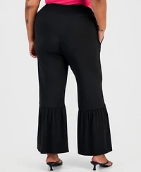 Full Circle Trends Trendy Plus Smocked-Waist Tiered Pants