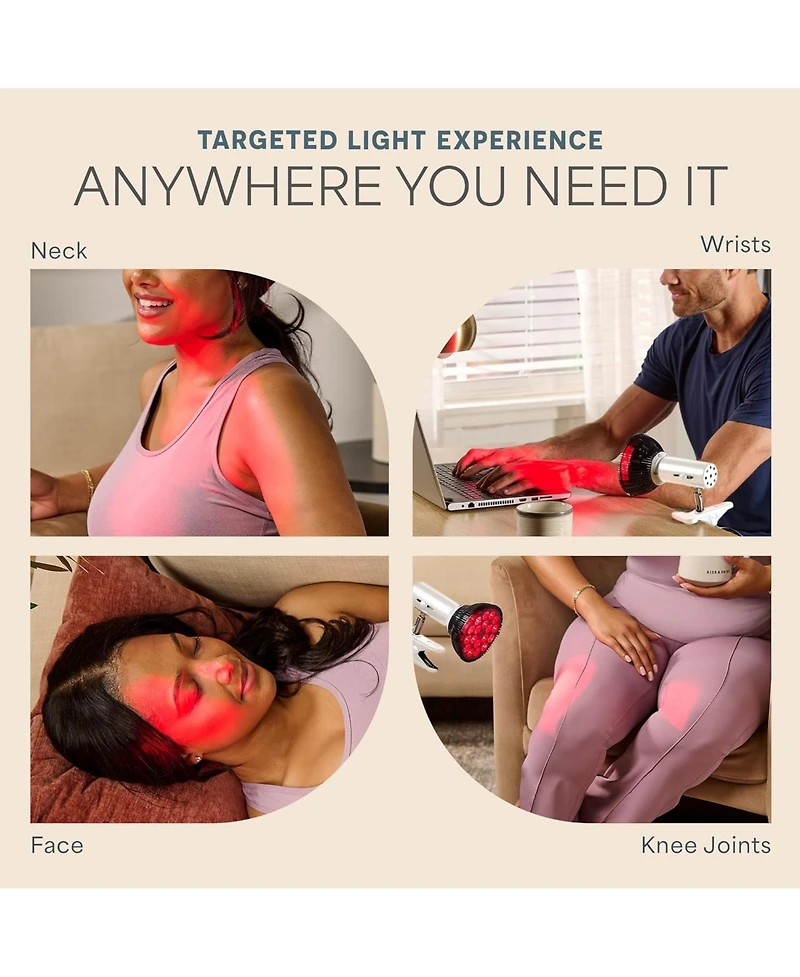 LifePro InfraGlow Red & Near Infrared Light Therapy Lamp – 18-led Clip-On Infrared Lamp for Body, Pain Relief, Skin Wellness & At-Home Recovery