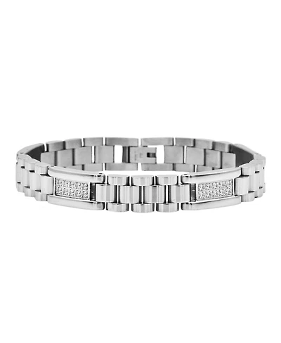 Macy's Diamond (1 ct. t.w.) Bracelet in Stainless Steel (Also Available in Yellow Ip-Plating)