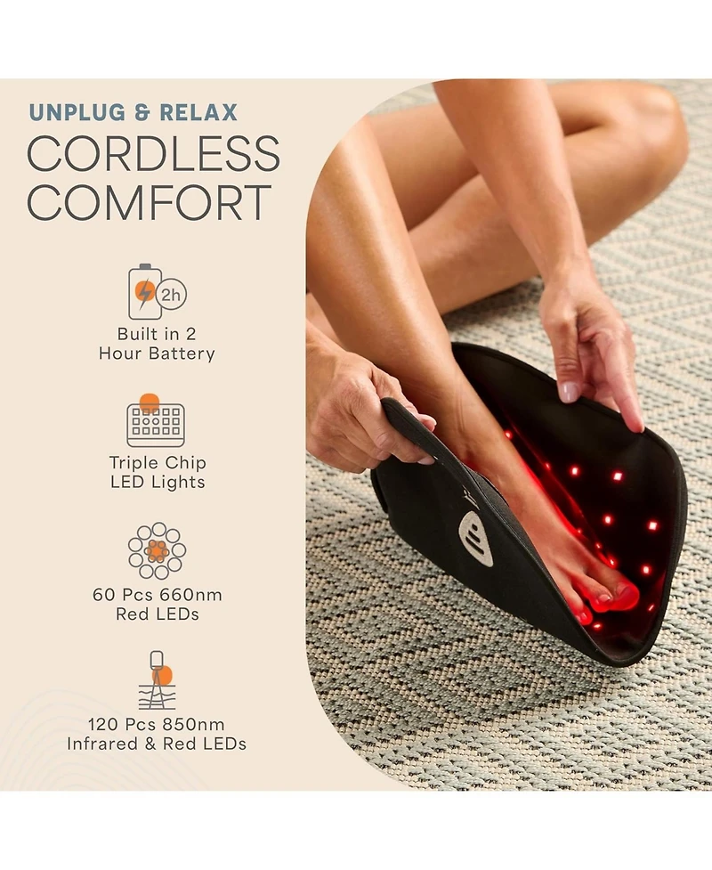 LifePro Red & Near Infrared Light Therapy Foot & Ankle Brace – Pain Relief for Feet, Ankles, and On-Demand Therapy