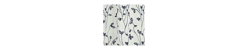 Kate Aurora 2 Pack Floral Leaf Embroidered Grommet Sheer Curtains - 38 in. W x 84 L, Linen
