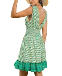 Cupshe Women's Modern Ingenue Geo Mini Beach Dress