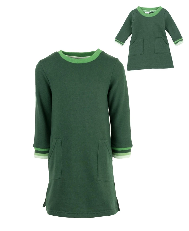 Leveret Toddler Girls Matching Doll Long Sleeve Tunic Sweatshirt Dress