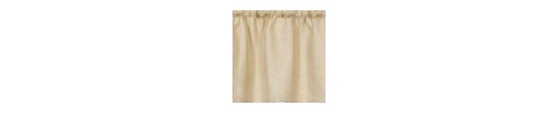 Kate Aurora Country Farmhouse Flax Linen Tie Up Window Valance - 58 in. W x 14 L