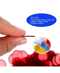 Gse Games & Sports Expert 500 Pieces of 3/4-inch Plastic Transparent Bingo Chips for Game Party