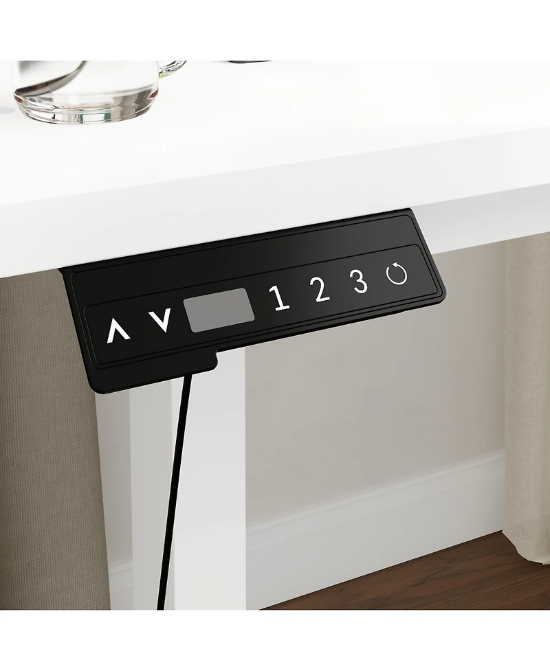 Homsee 2-Door 2-Drawer Adjustable Corner Table, Computer Desk, Writing Desk