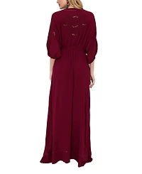 Raffya Women's Somerton Kaftan Style Embroidered Maxi Dress