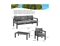 Slickblue Outdoor 4-Piece Patio Furniture Set for Backyard or Poolside
