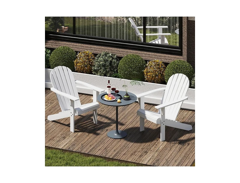 Acacia Wood Adirondack Patio Chair with Slanted Seat