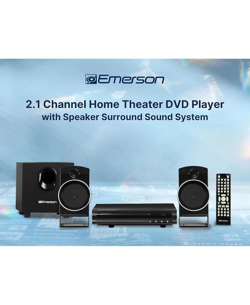 Emerson Ed-8050 Home Theater Dvd Player with 2.1 Channel Surround Sound System